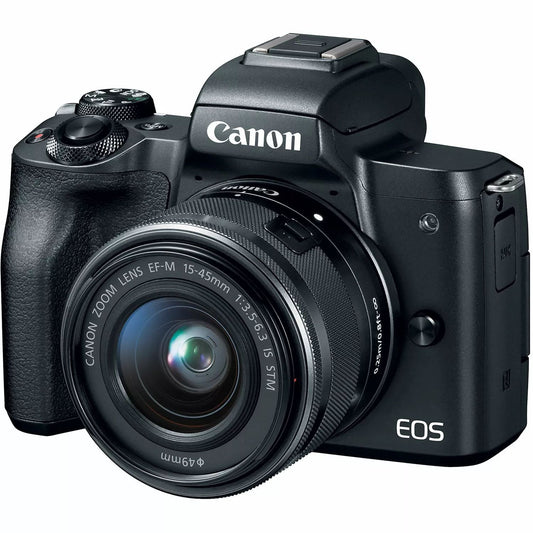 Canon EOS M50 Mirrorless Digital Camera with 15-45mm EF-M IS STM Lens (Black) - abigailcamera 13984382