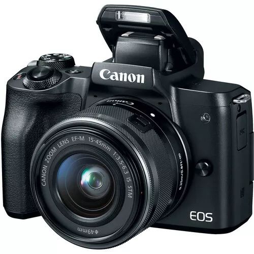 Canon EOS M50 Mirrorless Digital Camera with 15-45mm EF-M IS STM Lens (Black) - abigailcamera 57650870