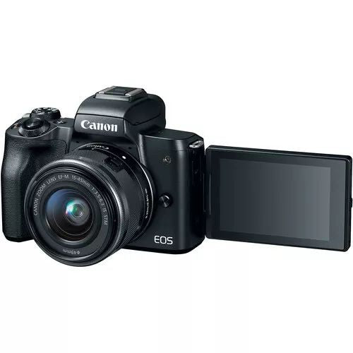 Canon EOS M50 Mirrorless Digital Camera with 15-45mm EF-M IS STM Lens (Black) - abigailcamera 69253218