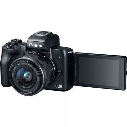 Canon EOS M50 Mirrorless Digital Camera with 15-45mm EF-M IS STM Lens (Black) - abigailcamera 69253218