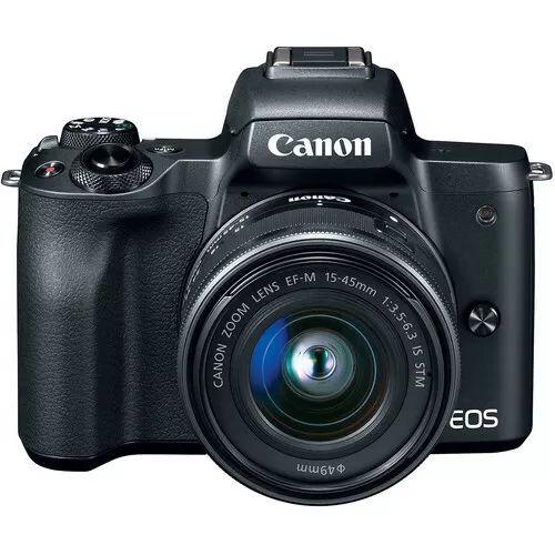 Canon EOS M50 Mirrorless Digital Camera with 15-45mm EF-M IS STM Lens (Black) - abigailcamera 70086295
