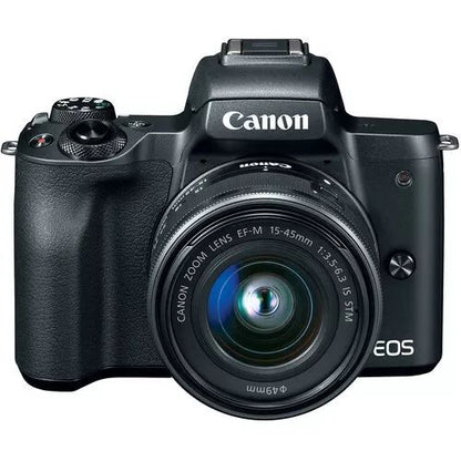 Canon EOS M50 Mirrorless Digital Camera with 15-45mm EF-M IS STM Lens (Black) - abigailcamera 70086295