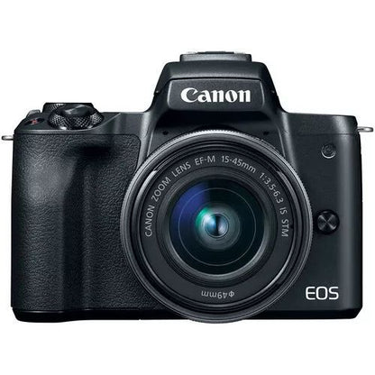 Canon EOS M50 Mirrorless Digital Camera with 15-45mm EF-M IS STM Lens (Black) - abigailcamera 29315094