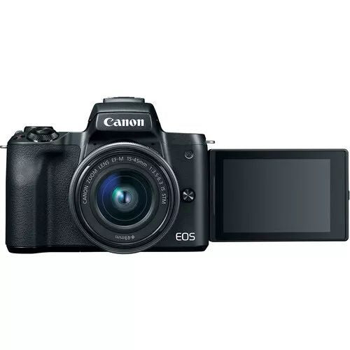 Canon EOS M50 Mirrorless Digital Camera with 15-45mm EF-M IS STM Lens (Black) - abigailcamera 73970631