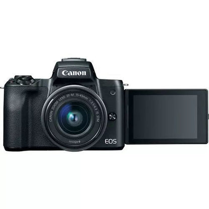 Canon EOS M50 Mirrorless Digital Camera with 15-45mm EF-M IS STM Lens (Black) - abigailcamera 73970631