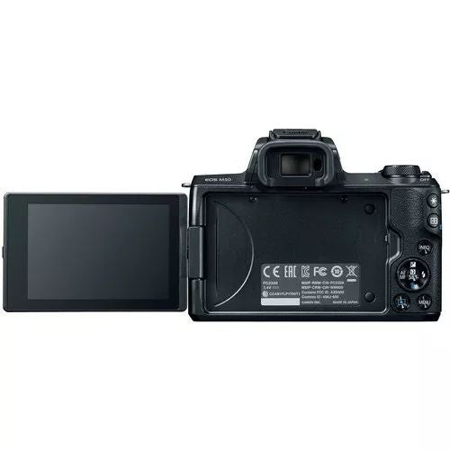 Canon EOS M50 Mirrorless Digital Camera with 15-45mm EF-M IS STM Lens (Black) - abigailcamera 47815461