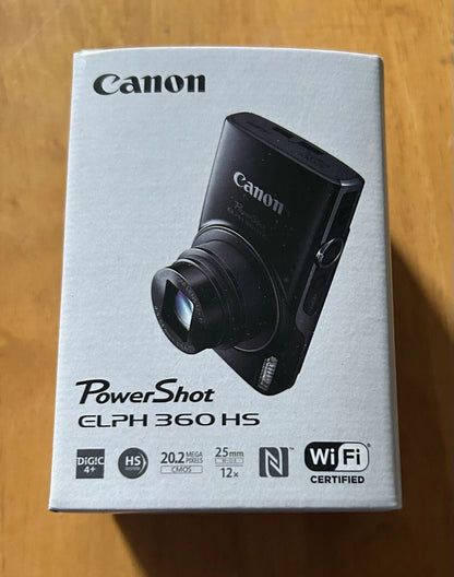 Canon PowerShot ELPH 360 HS Digital Camera - Black (USA Model) - abigailcamera 92991921