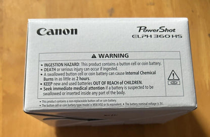 Canon PowerShot ELPH 360 HS Digital Camera - Black (USA Model) - abigailcamera 31096660